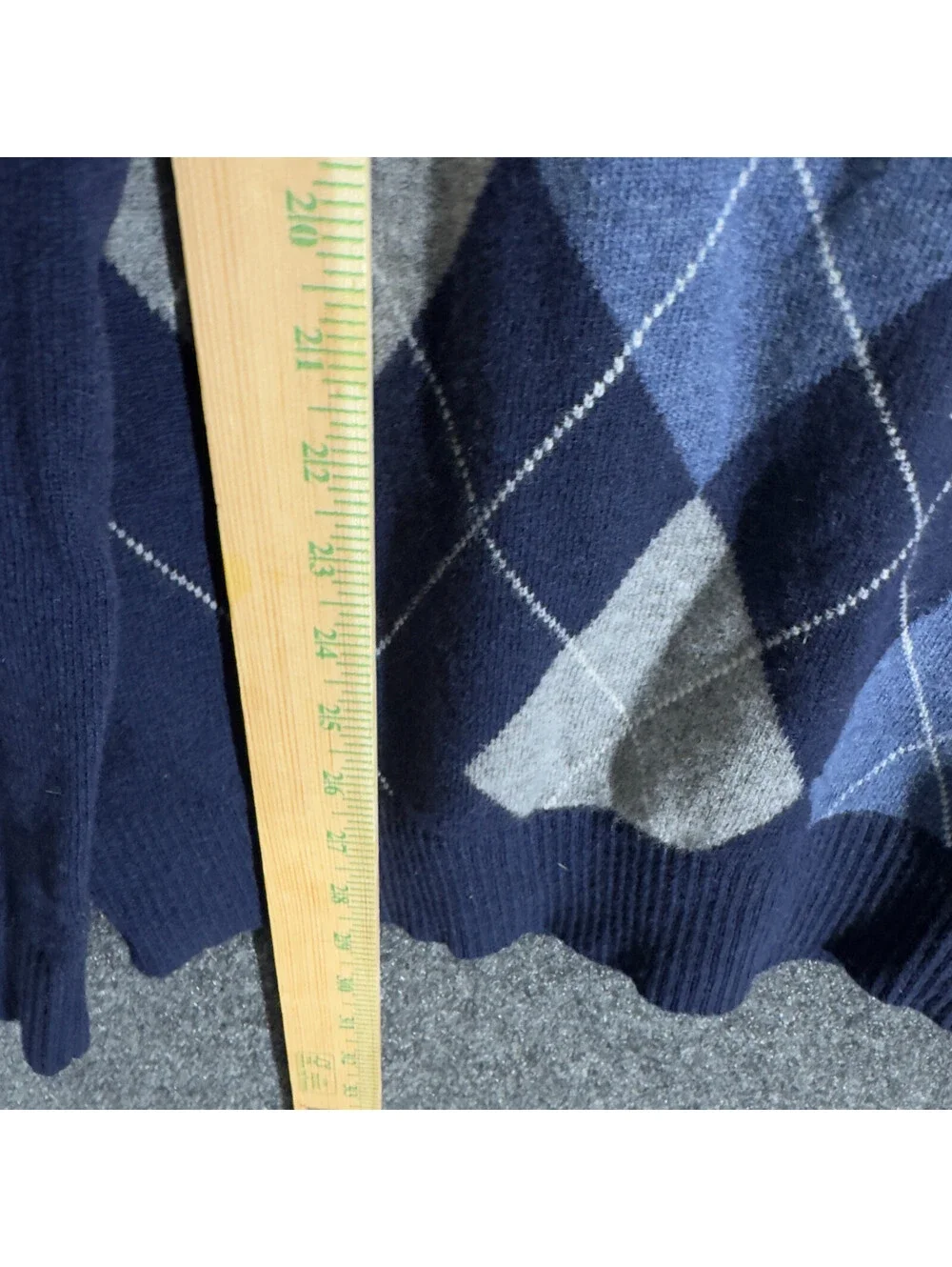 Banana Republic Sweater Pullover Men XL Blue Geometric Knit Wool Long Sleeve